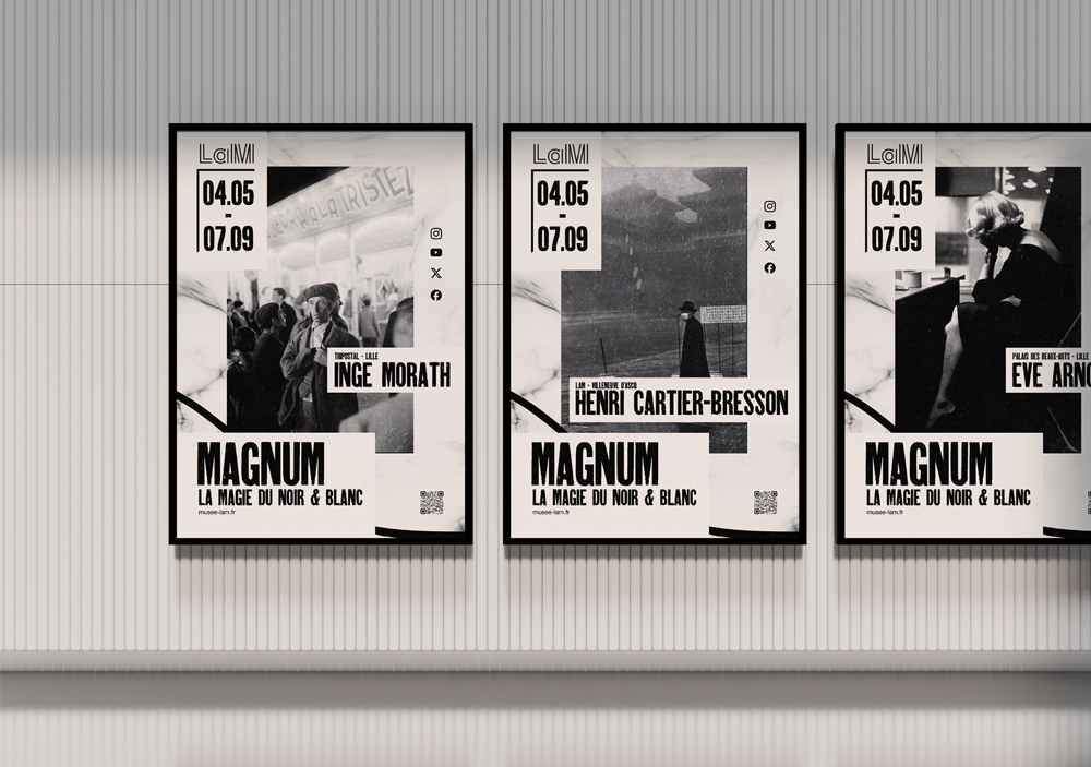 Projet des affiches d'exposition pour le LaM conçues par Studio Onze